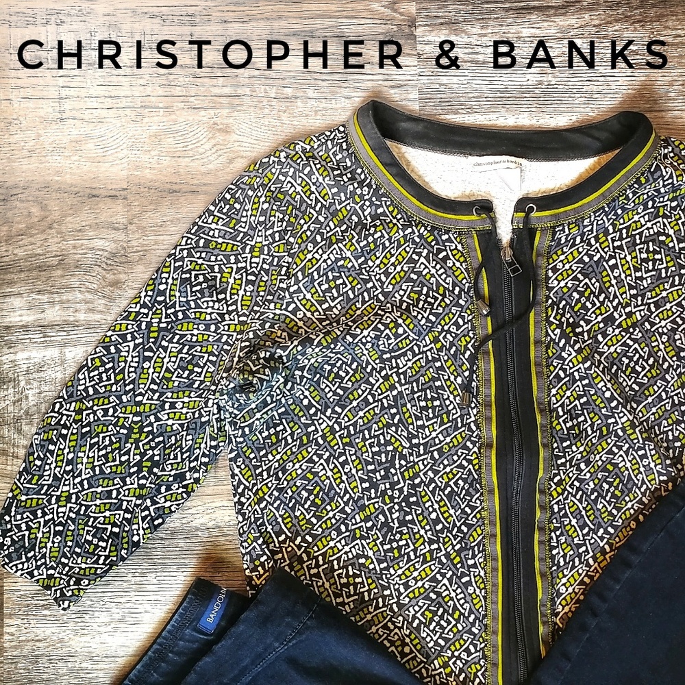 NWOT Christopher & Banks Black Light Jacket Layer